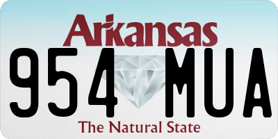 AR license plate 954MUA