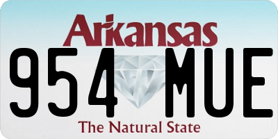 AR license plate 954MUE