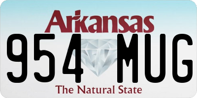 AR license plate 954MUG