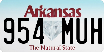 AR license plate 954MUH