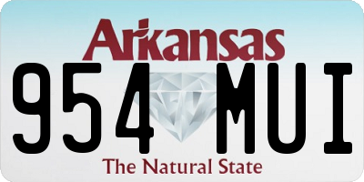 AR license plate 954MUI