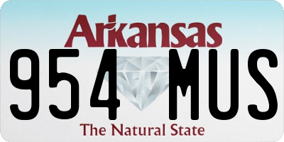 AR license plate 954MUS
