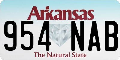 AR license plate 954NAB