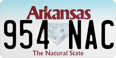 AR license plate 954NAC