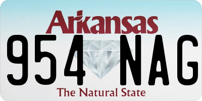 AR license plate 954NAG