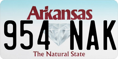 AR license plate 954NAK