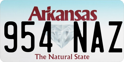 AR license plate 954NAZ