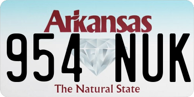 AR license plate 954NUK