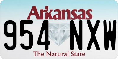 AR license plate 954NXW