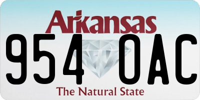 AR license plate 954OAC