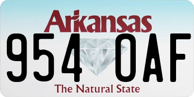 AR license plate 954OAF