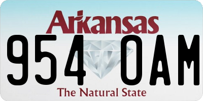 AR license plate 954OAM