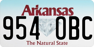 AR license plate 954OBC