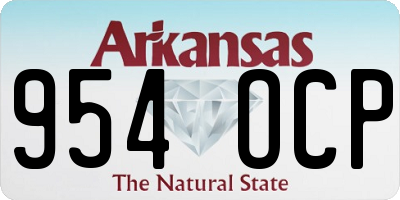 AR license plate 954OCP