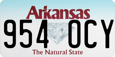AR license plate 954OCY