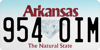 AR license plate 954OIM