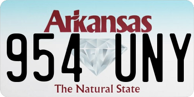 AR license plate 954UNY