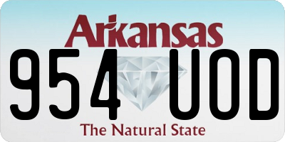 AR license plate 954UOD