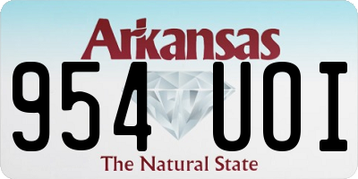 AR license plate 954UOI