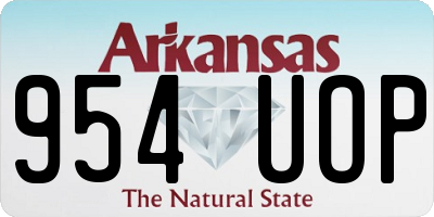 AR license plate 954UOP