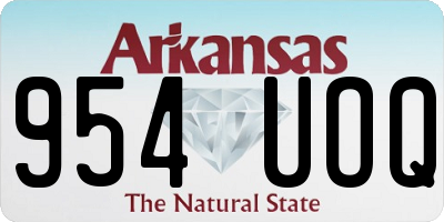 AR license plate 954UOQ