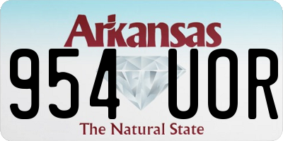 AR license plate 954UOR