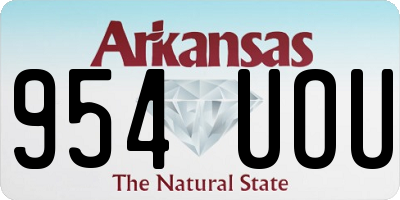 AR license plate 954UOU