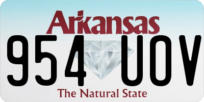 AR license plate 954UOV