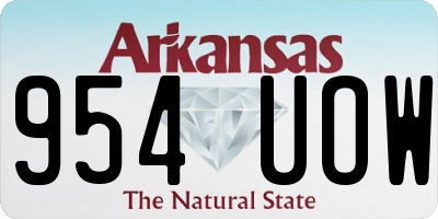AR license plate 954UOW