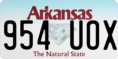 AR license plate 954UOX