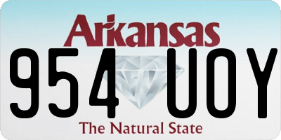 AR license plate 954UOY