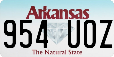 AR license plate 954UOZ