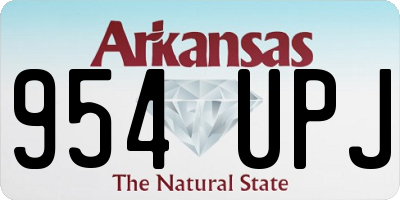 AR license plate 954UPJ