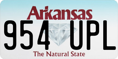 AR license plate 954UPL