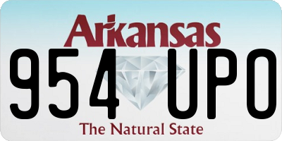 AR license plate 954UPO