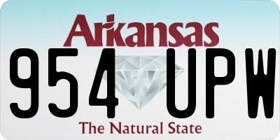 AR license plate 954UPW