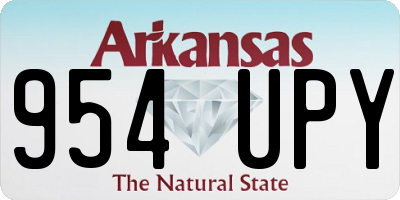 AR license plate 954UPY