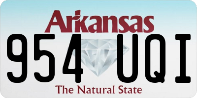 AR license plate 954UQI