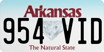 AR license plate 954VID