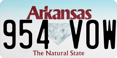 AR license plate 954VOW