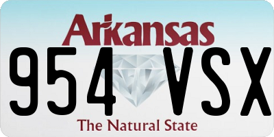 AR license plate 954VSX