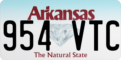 AR license plate 954VTC