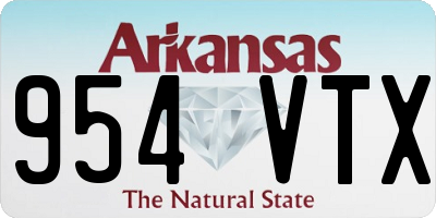 AR license plate 954VTX