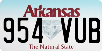 AR license plate 954VUB