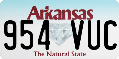 AR license plate 954VUC