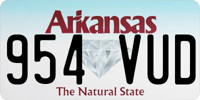 AR license plate 954VUD