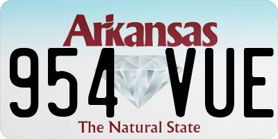 AR license plate 954VUE