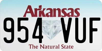 AR license plate 954VUF