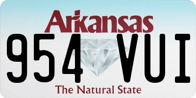 AR license plate 954VUI