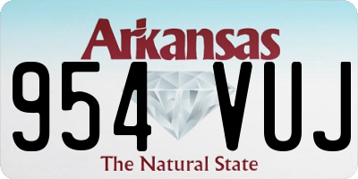 AR license plate 954VUJ